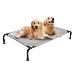 Simple Trending Dog Bed Raised for Extra Large Dog Waterproof XL Pet Cot Breathable Big Dog Bed Load 400lb Grey